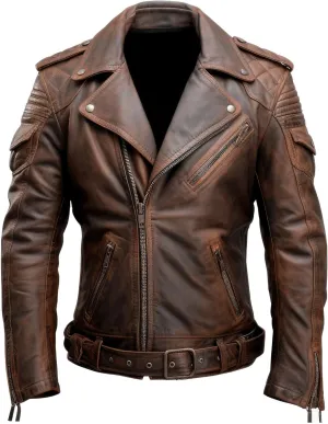 The Next Mens Classic Aviation Genuine Leather Jacket with Military Lapel Zipper Pockets Pilot Leather Jackets
