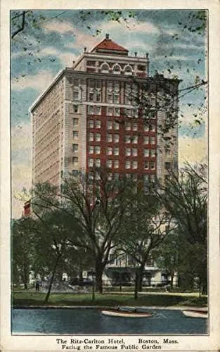 The Ritz-Carlton Hotel Facing the Famous Public Garden Boston, Massachusetts MA Original Antique Postcard