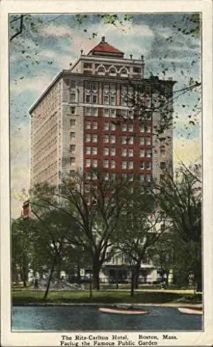The Ritz-Carlton Hotel, Facing the Famous Public Garden Boston, Massachusetts MA Original Antique Postcard