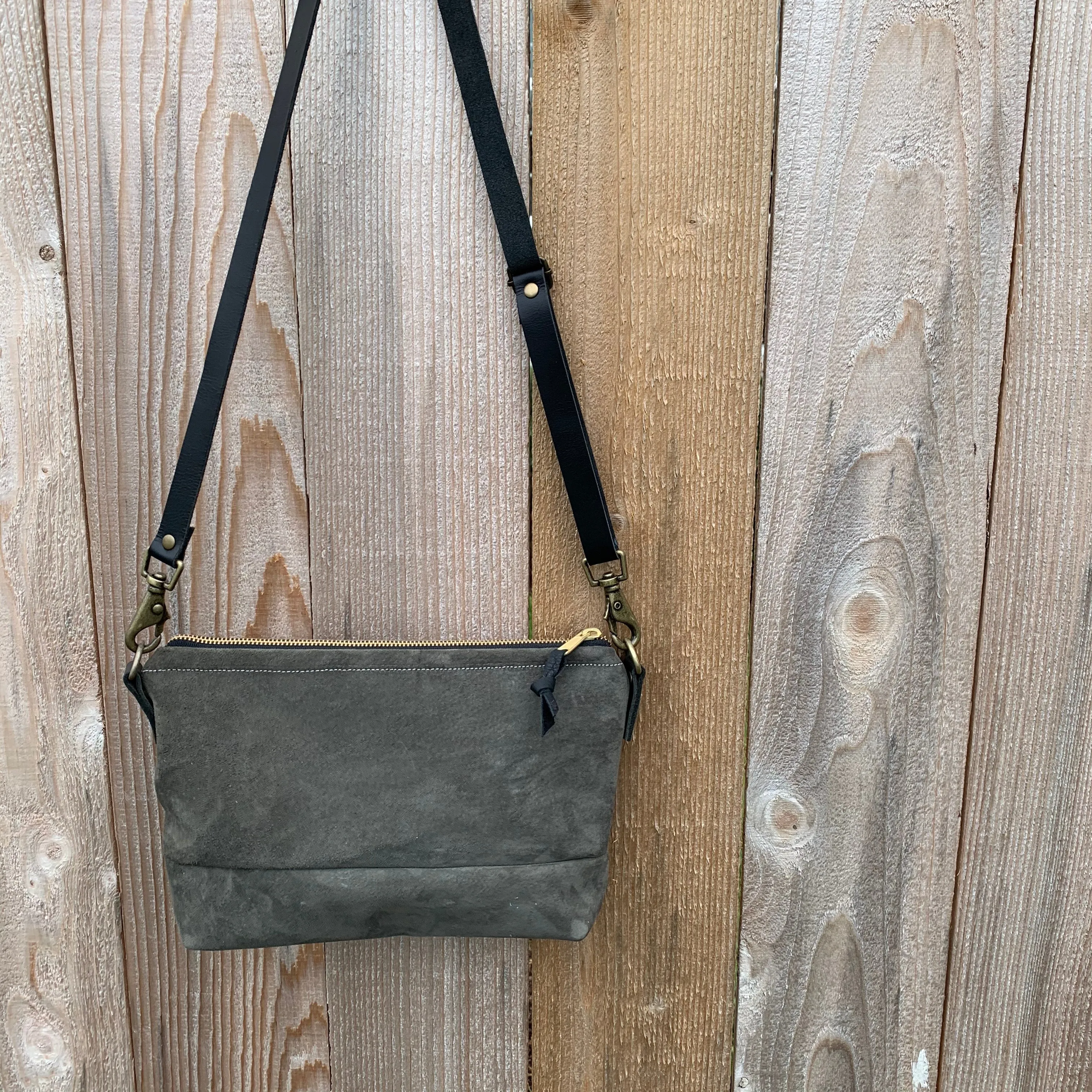 The Sutton Crossbody in Suede and Leather