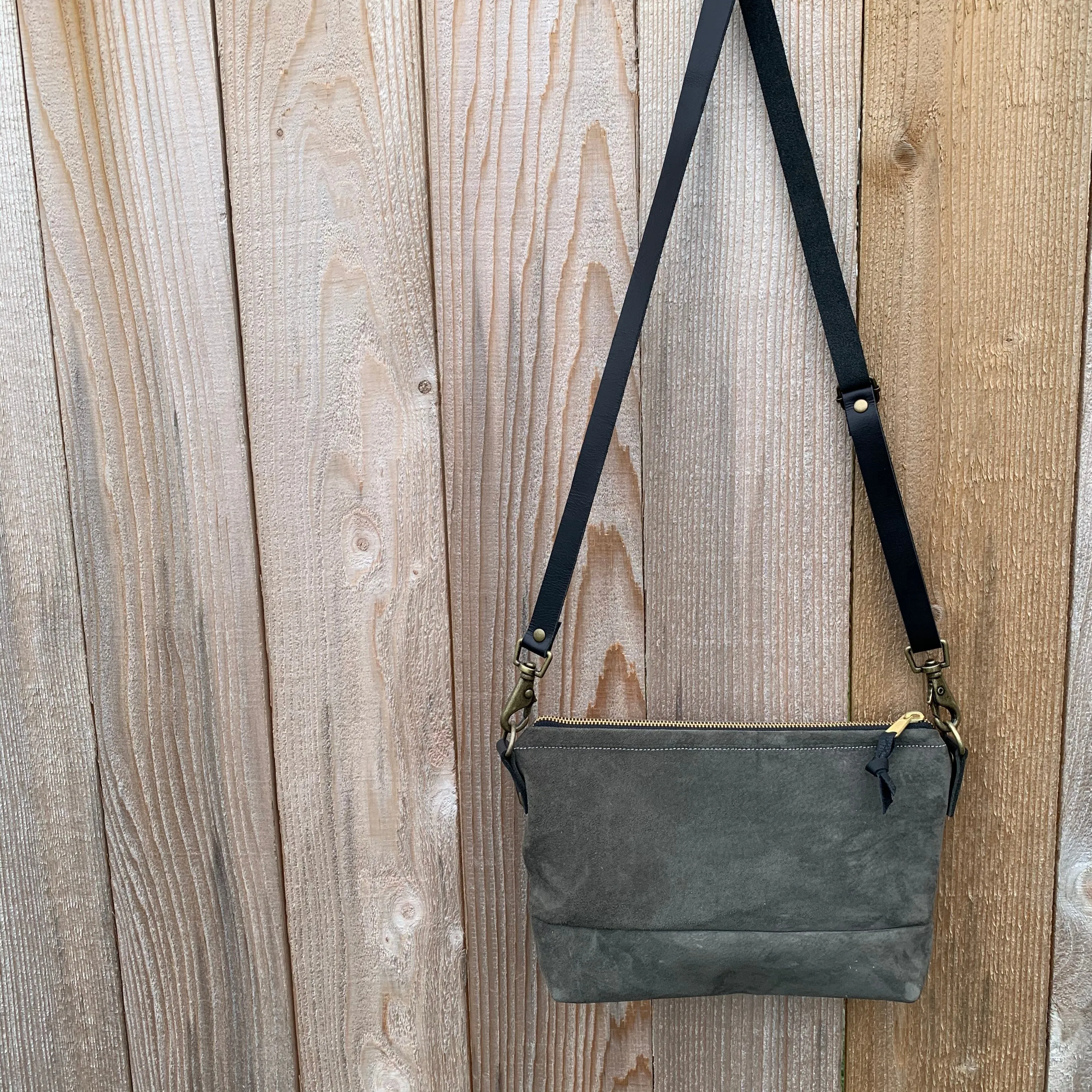 The Sutton Crossbody in Suede and Leather