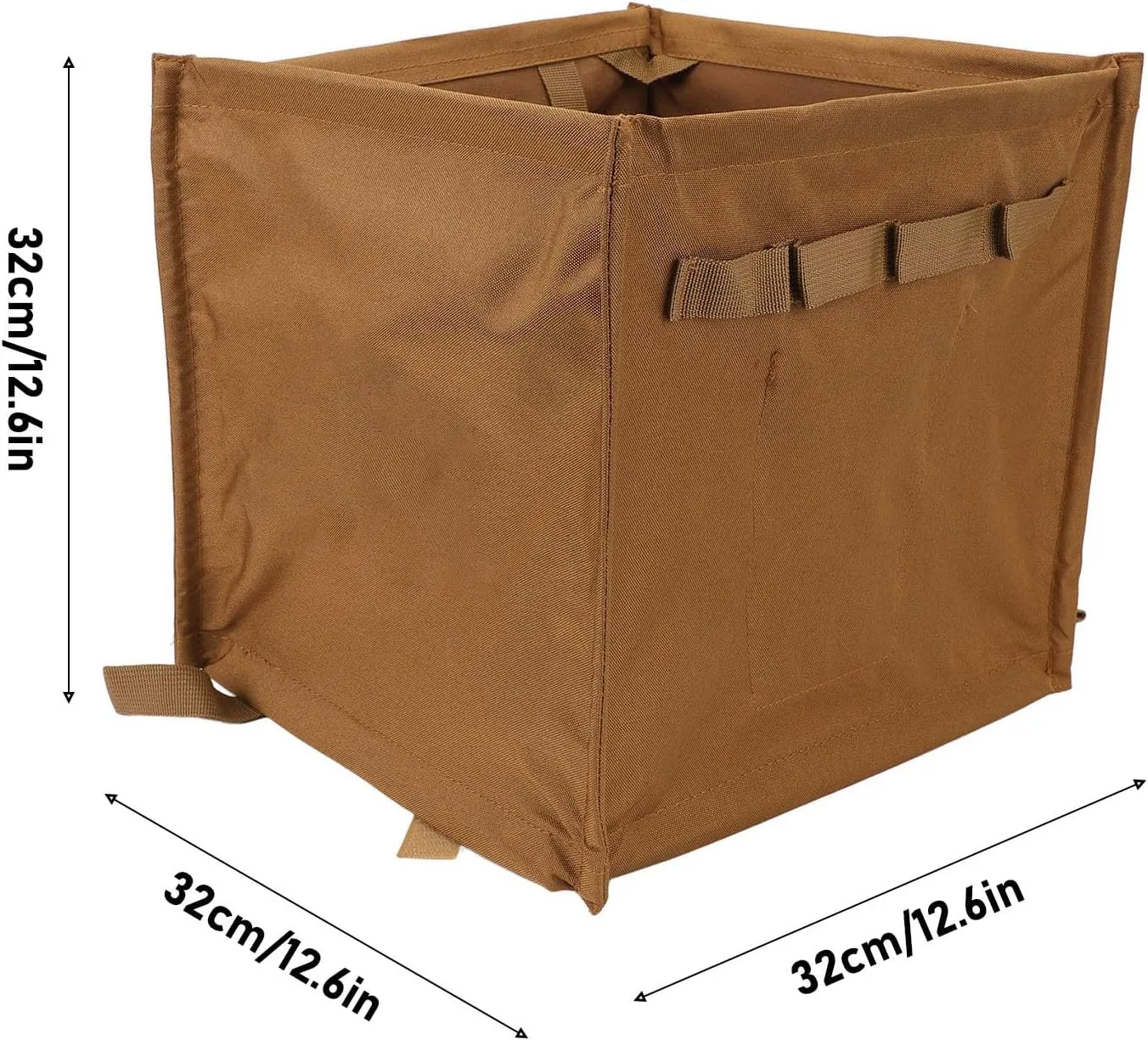 Throw Line Storage Cube, 33L Large Capacity Portable Climbing Rope Organizer, Oxford Cloth Tree Cutting Equipment Throwline Box (Khaki)