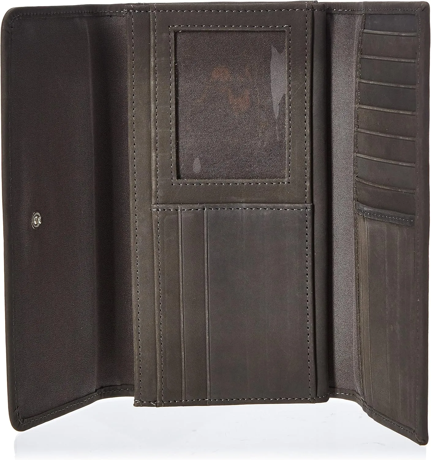 Timberland Women's Leather RFID Flap Wallet Clutch Organizer, Castlerock (Nubuck), One Size