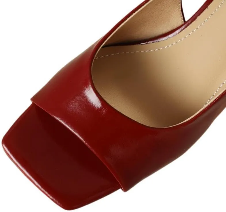 TinaCus Women's Genuine Leather Handmade Peep Toe Mid Kitten Heel Sexy Slingback Sandals Pumps Shoes