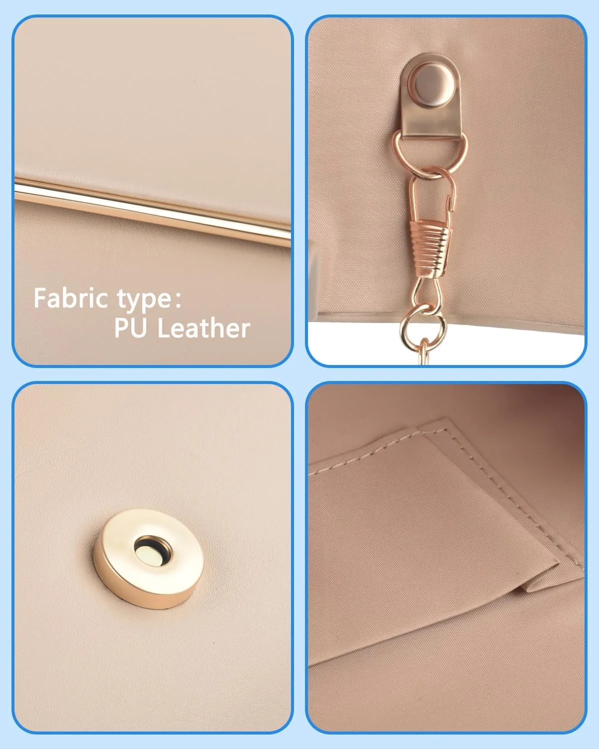 TINDTOP Evening Clutch Purses for Women Handbags for Formal Wedding Party Cocktail Prom Crossbody Shoulder Envelope Bag