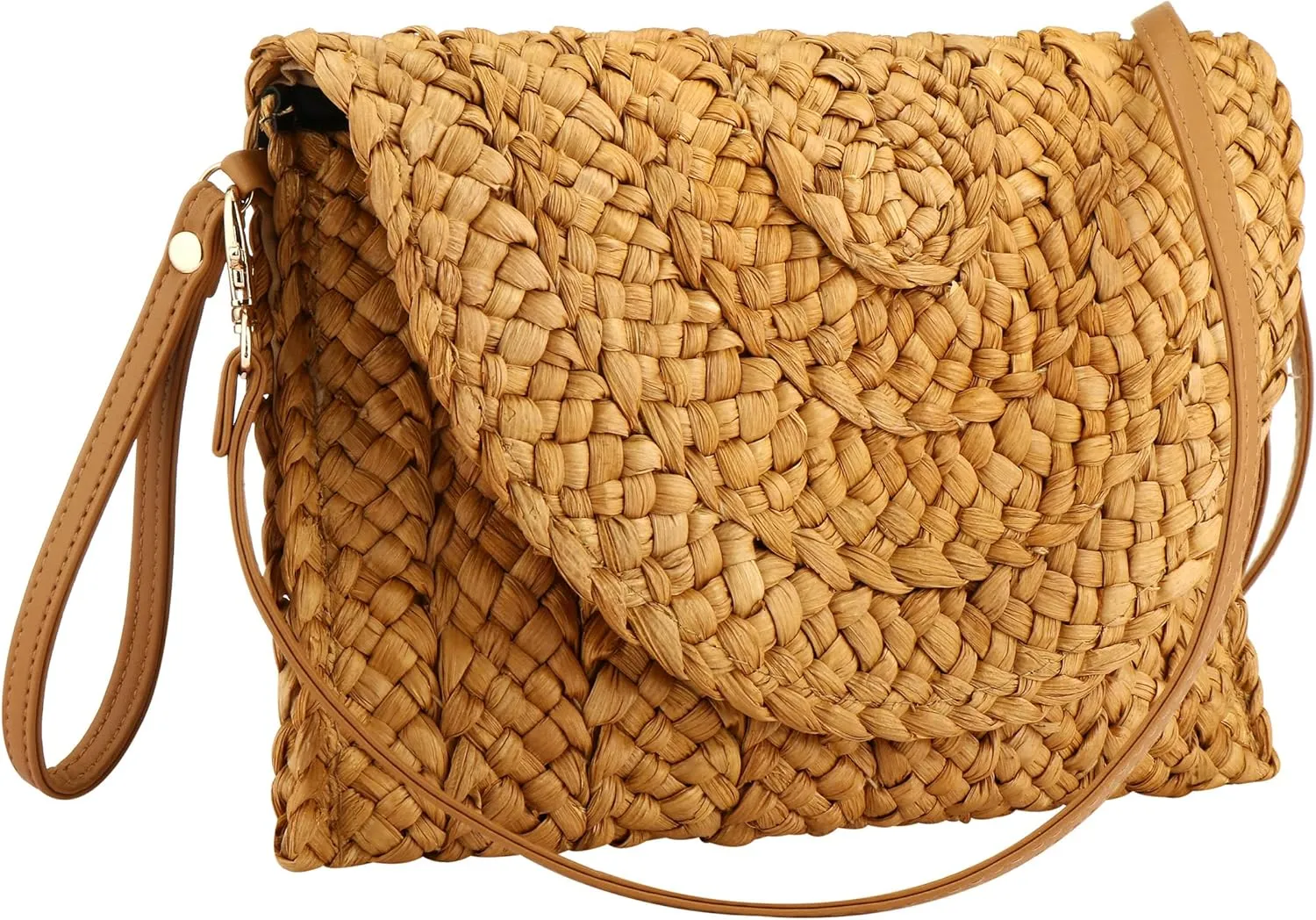 Tmore Weave Handbag,Straw Clutch Summer Evening Handbag Summer Beach Party Purse Woven Straw Bag Envelope