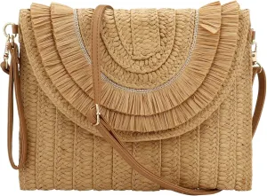 Tmore Weave Handbag,Straw Clutch Summer Evening Handbag Summer Beach Party Purse Woven Straw Bag Envelope