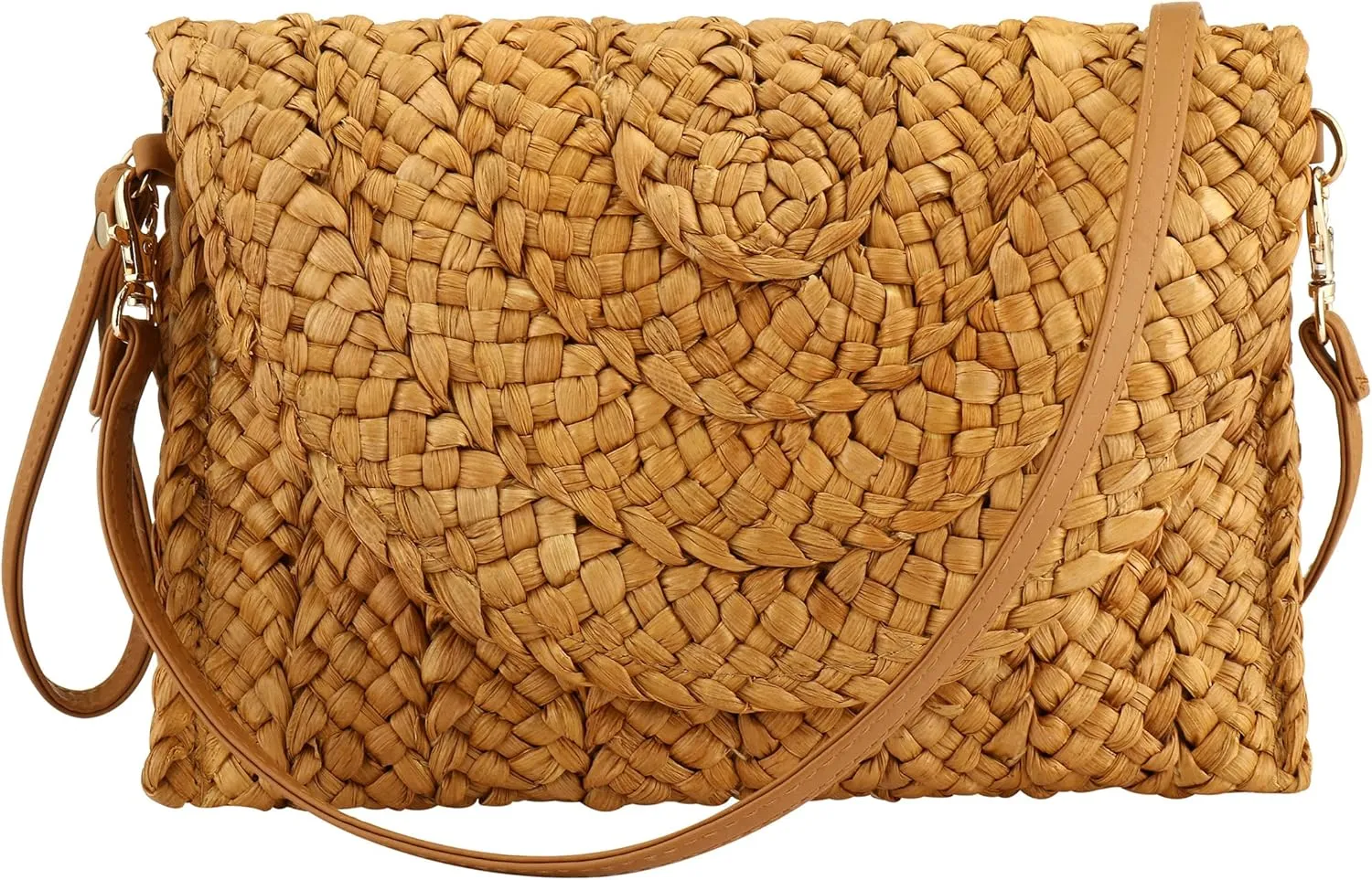 Tmore Weave Handbag,Straw Clutch Summer Evening Handbag Summer Beach Party Purse Woven Straw Bag Envelope