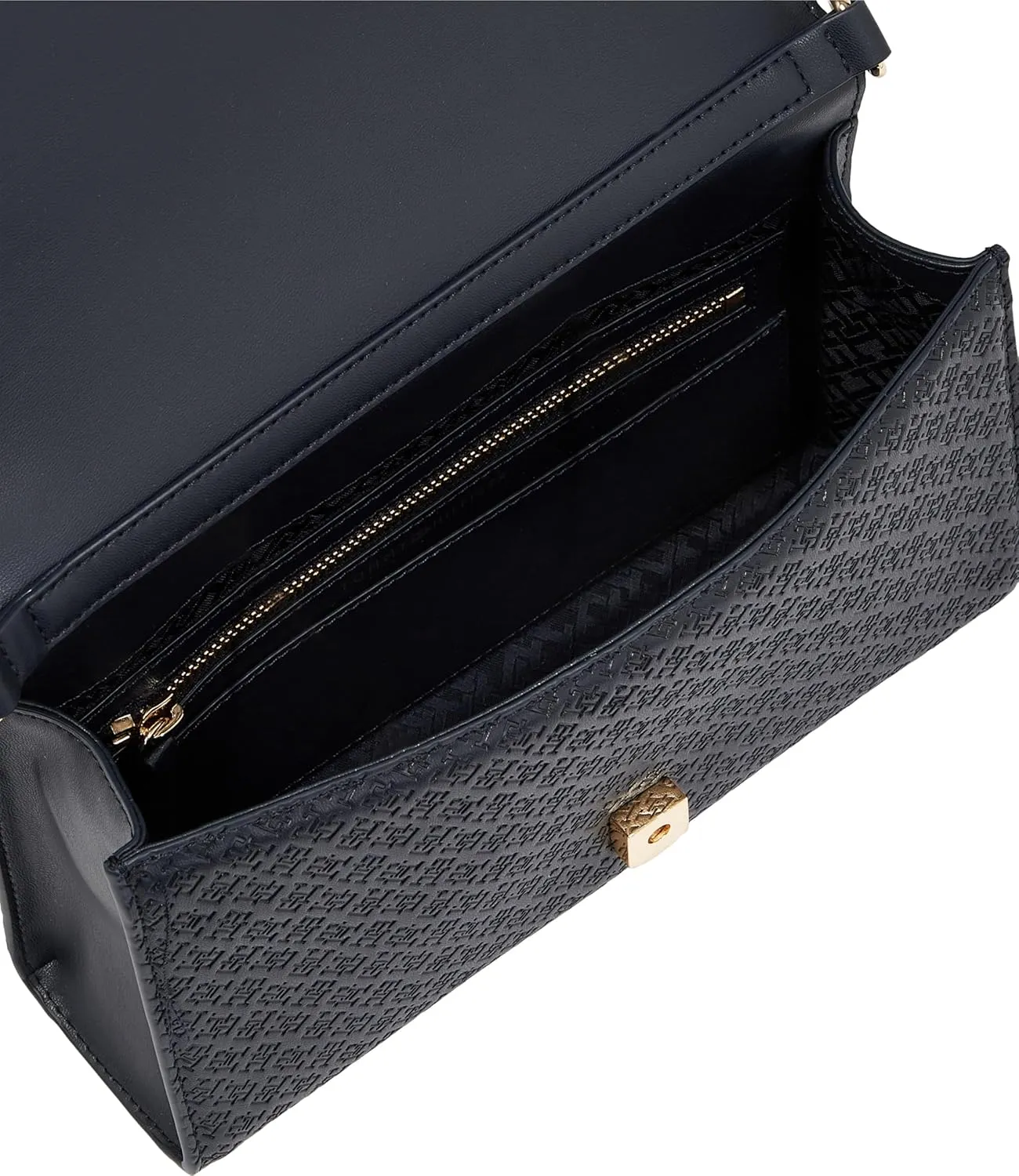 Tommy Hilfiger Monogram Shoulder Bag with Removable Crossbody Strap