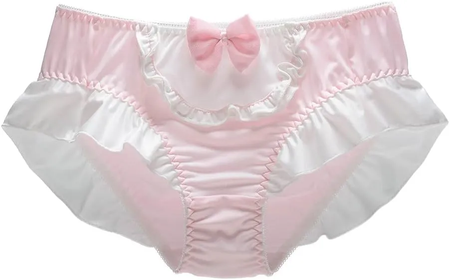 Tooe Women's Y2K Kawaii Ruffled Panties Cute Mid Waist Fairycore Lingerie Briefs Anime Aesthetic Coquettish Underwear