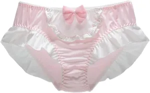 Tooe Women's Y2K Kawaii Ruffled Panties Cute Mid Waist Fairycore Lingerie Briefs Anime Aesthetic Coquettish Underwear