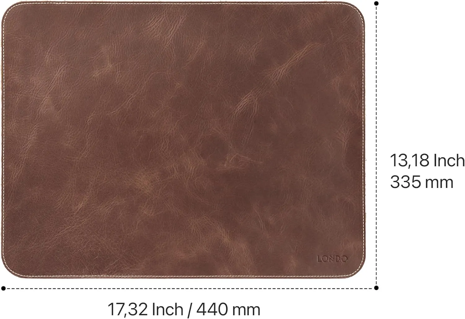 Top Grain Leather Mouse Pad – Desk Mat for Keyboard and Mouse, Large Leather Office Desk Pad