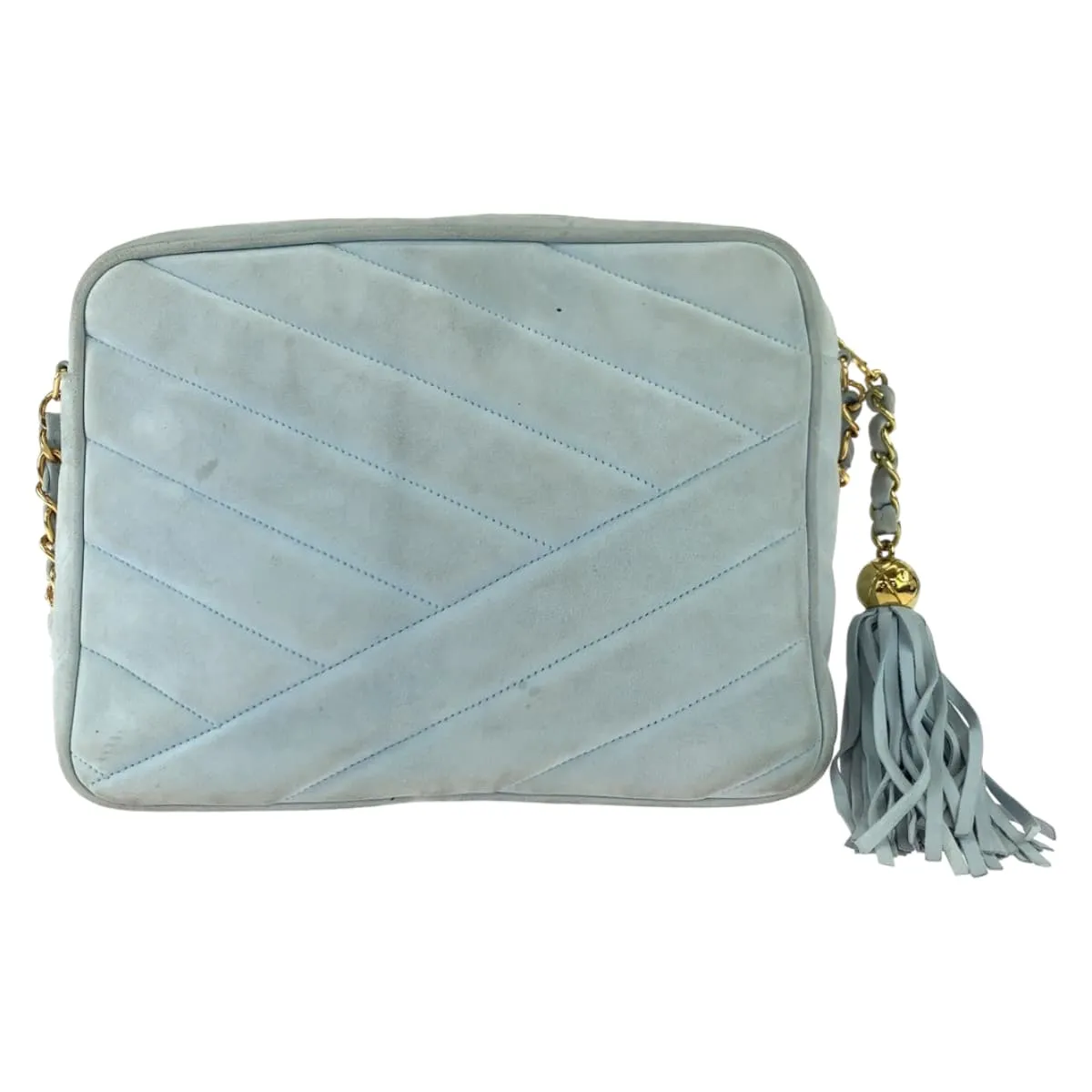 Top Quality Chanel Vintage Suede Fringe Crossbody Bag
