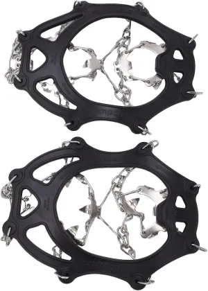 TPE Stainless Steel 19 Spikes Crampons for Hiking, Walking, Mountaineering with Snow Grips, Storage Bag