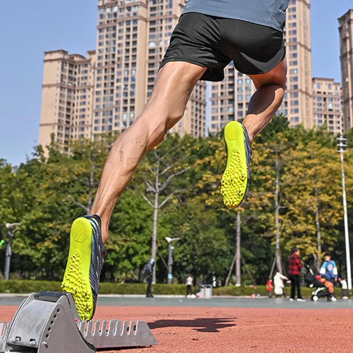 Track and Field Shoes Men Women Spikes Running Sneakers Breathable for Sprint, Race, Jumping Outdoor Training