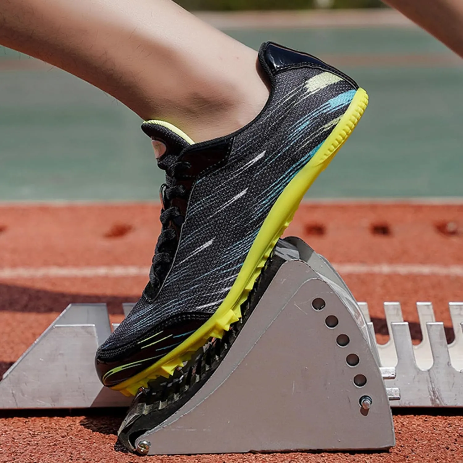 Track and Field Shoes Men Women Spikes Running Sneakers Breathable for Sprint, Race, Jumping Outdoor Training