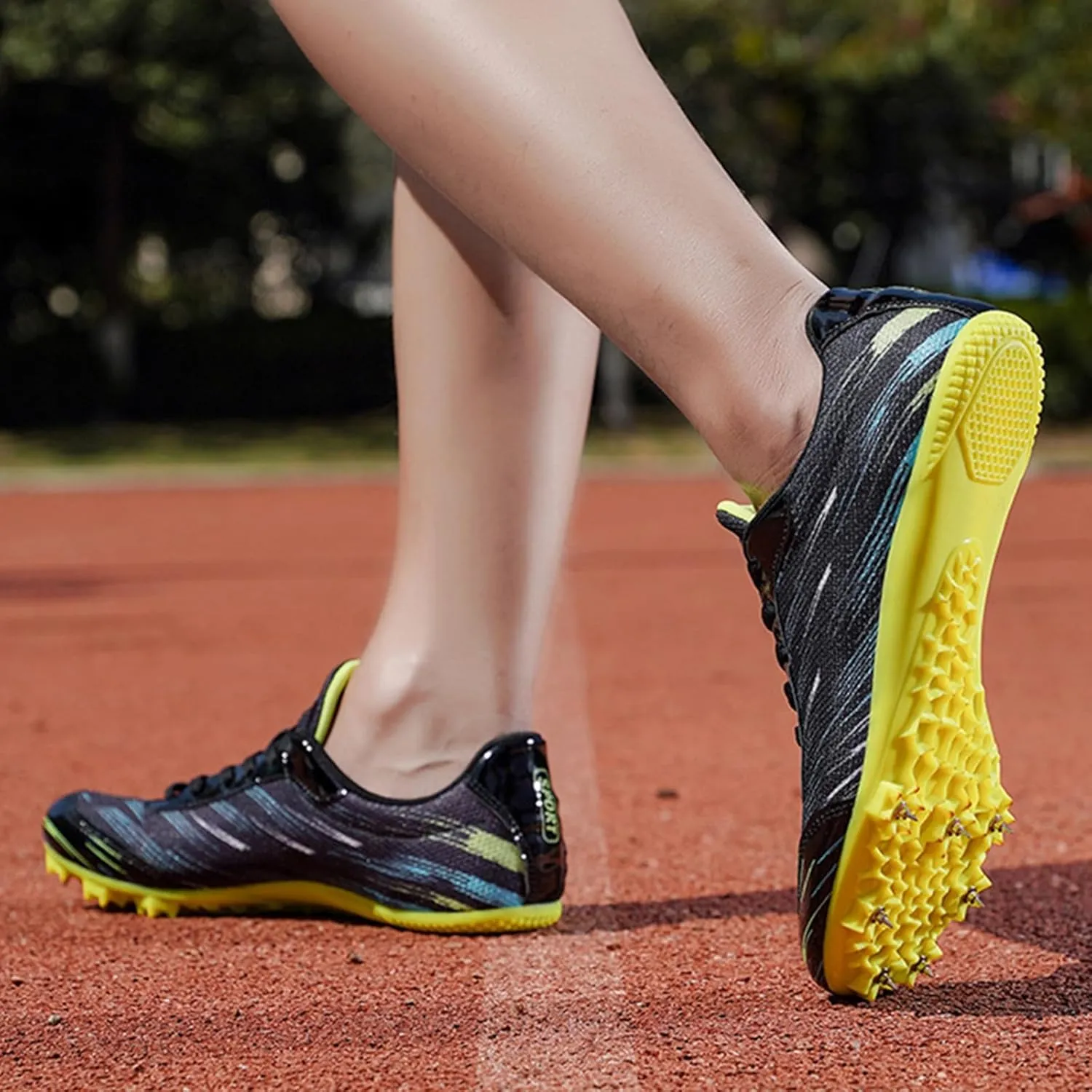 Track and Field Shoes Men Women Spikes Running Sneakers Breathable for Sprint, Race, Jumping Outdoor Training