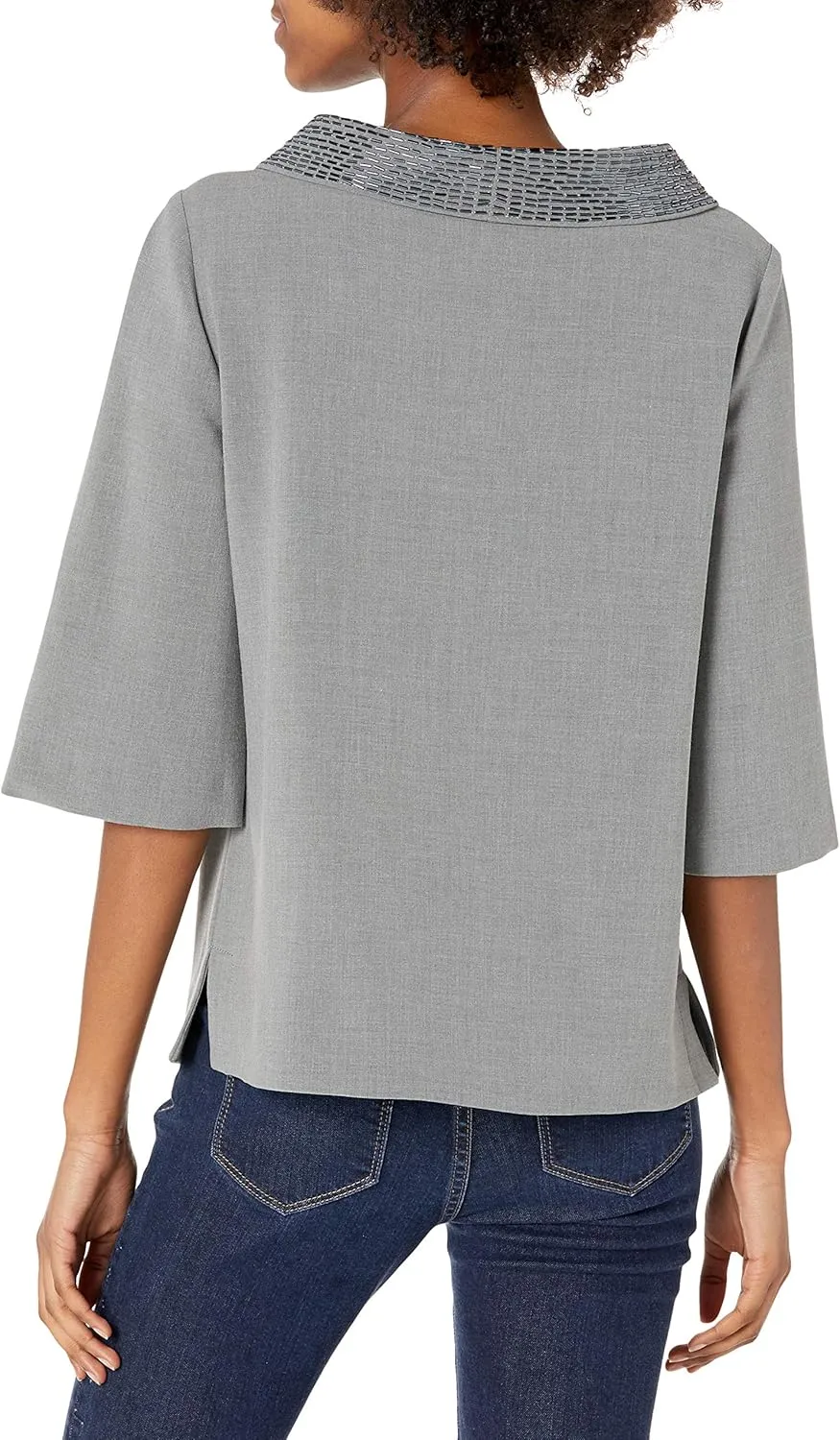 Trina Turk Women's Embellished Roll Neck Top