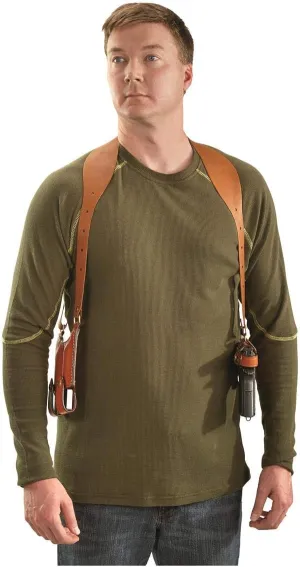 Triple K Ultra Shoulder Leather Holster Set, 3 Piece, Tan, SIG P220,