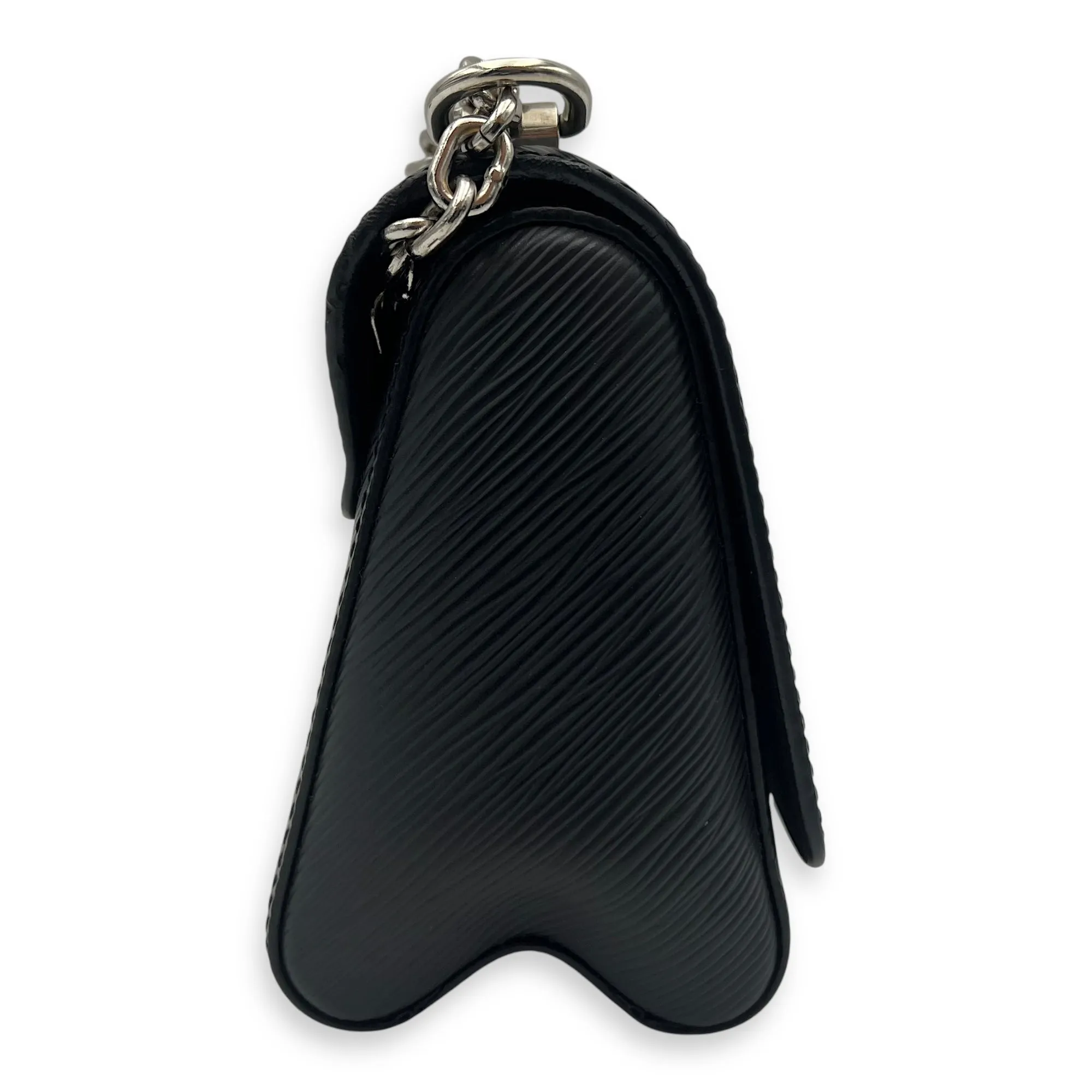 Twist PM Black Shoulder Bag in Epi Leather, Silver hardware