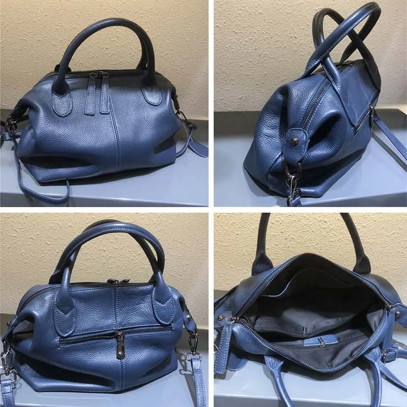 Ulla Genuine Leather Boston Bowling Bags - 7 Colors