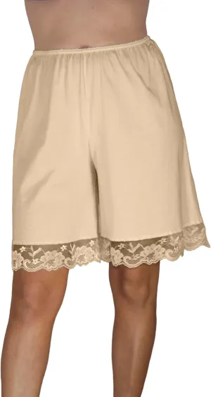 Underworks Pettipants Cotton Knit Culotte Slip Bloomers Split Skirt 9-inch Inseam