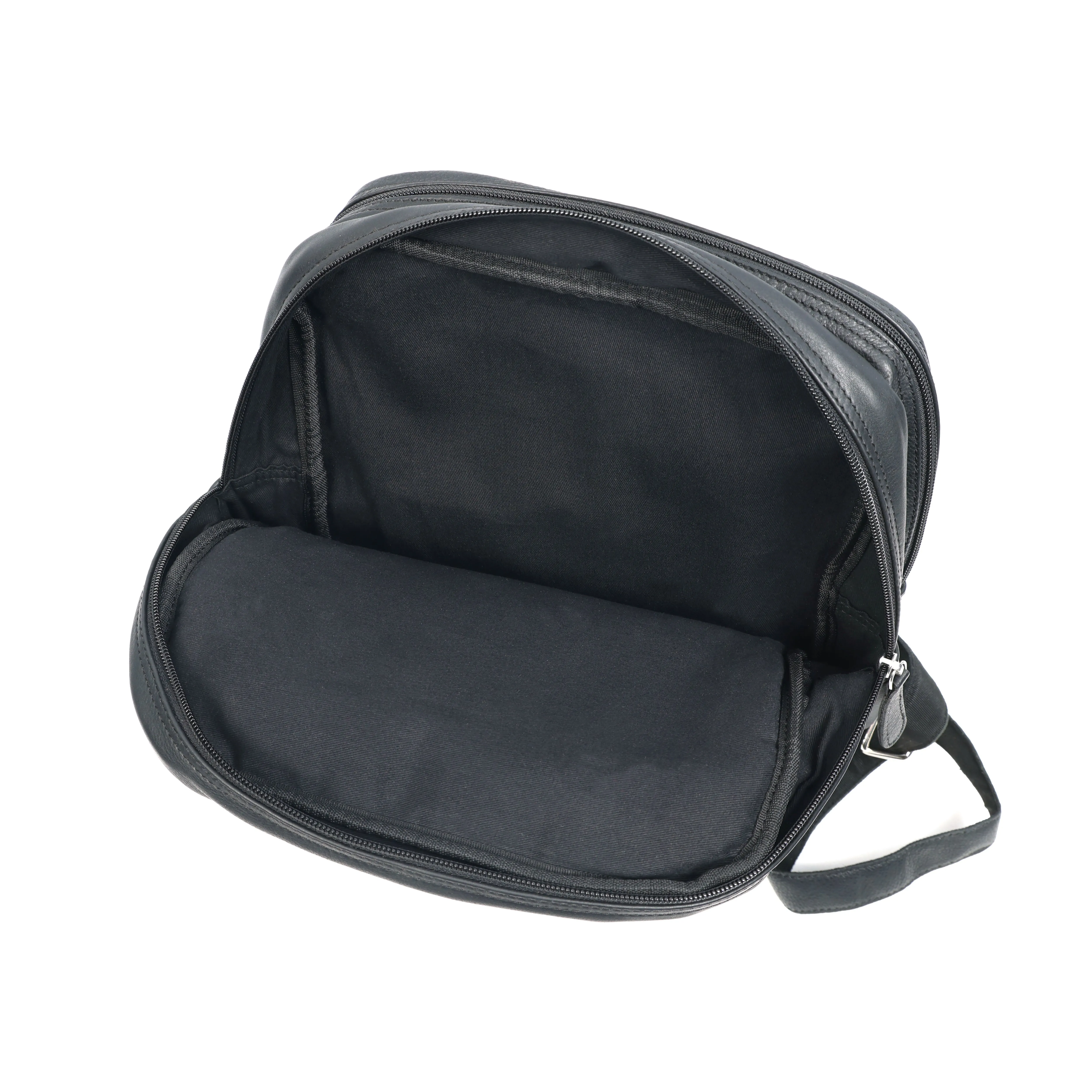 Unisex Black Genuine Leather Backpack – Sleek, Durable & Timeless.BG-1630