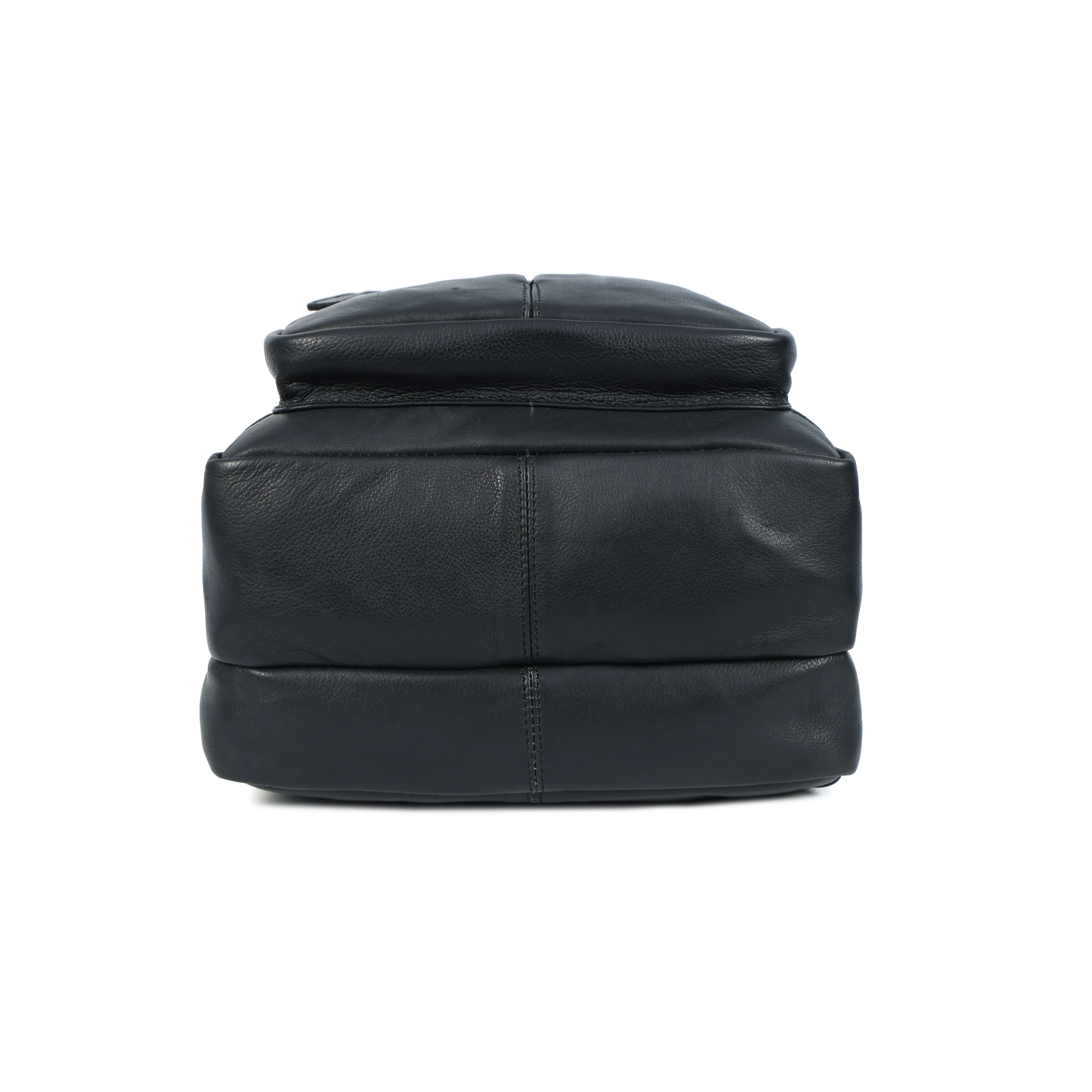 Unisex Black Genuine Leather Backpack – Sleek, Durable & Timeless.BG-1630