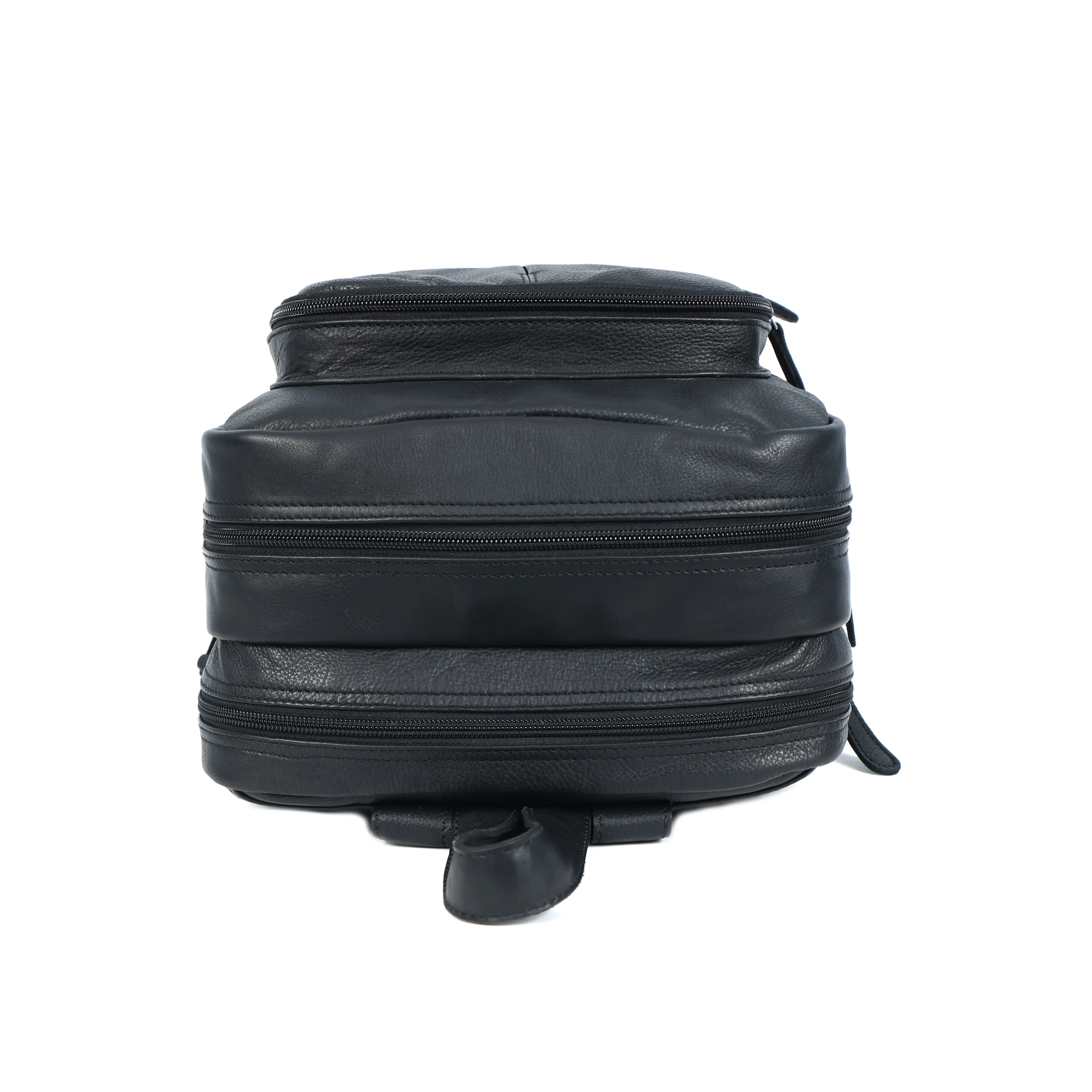 Unisex Black Genuine Leather Backpack – Sleek, Durable & Timeless.BG-1630