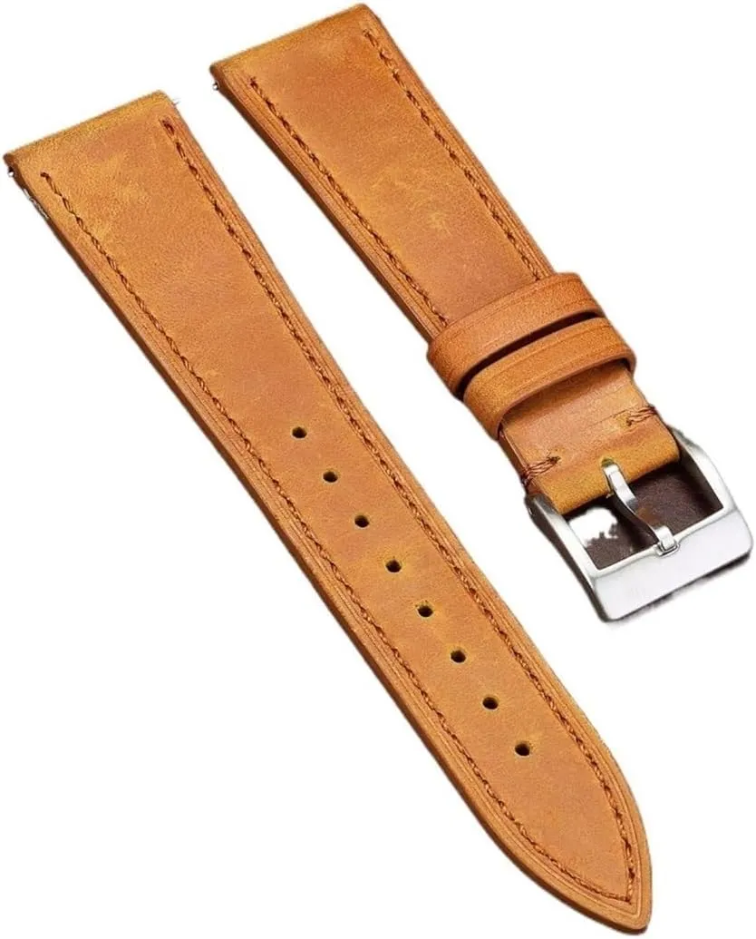 Unisex Genuine Leather Watch Strap 18mm19mm20mm21mm22mm Quick Detachable And Replaceable Watch Band