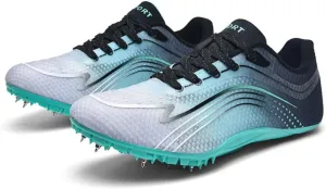 Unisex Track & Field Spikes Shoes with 8 Removable Nails - High-Performance Breathable Mesh Sprint & Jumping Athletic Shoes for Men, Women, Boys, Girls