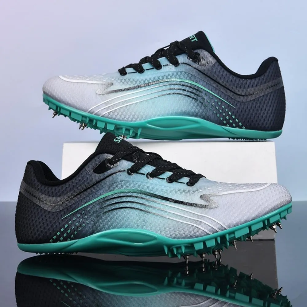 Unisex Track & Field Spikes Shoes with 8 Removable Nails - High-Performance Breathable Mesh Sprint & Jumping Athletic Shoes for Men, Women, Boys, Girls
