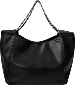 Urban bag Shoulder bag for Women Big Size Ligthweight Waterproof Vegan Leather Black Color