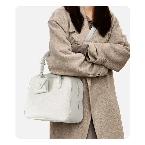 Urban Cowhide Leather Top Handle Tote Bag
