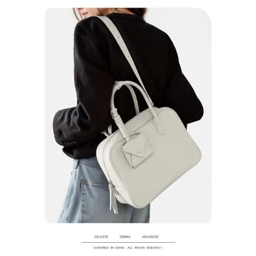 Urban Cowhide Leather Top Handle Tote Bag