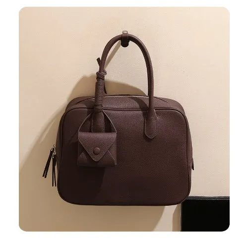 Urban Cowhide Leather Top Handle Tote Bag