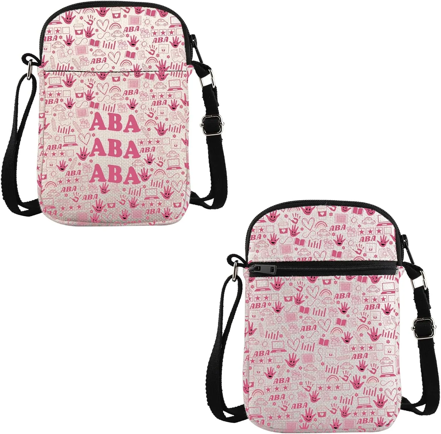 VAMSII ABA Therapist Gift Behavior Therapist ABA ABA ABA Crossbody Bag Mental Illness Awareness Travel Bag Rbt Aba Gift
