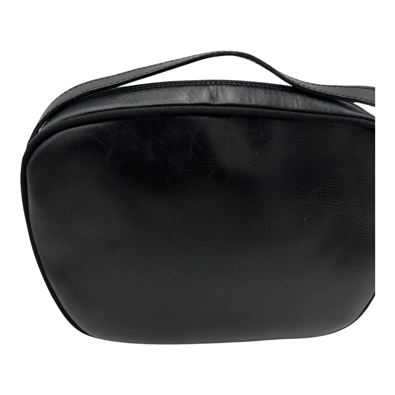 Vara Bow Crossbody Bag Black in Calfskin, Gold hardware