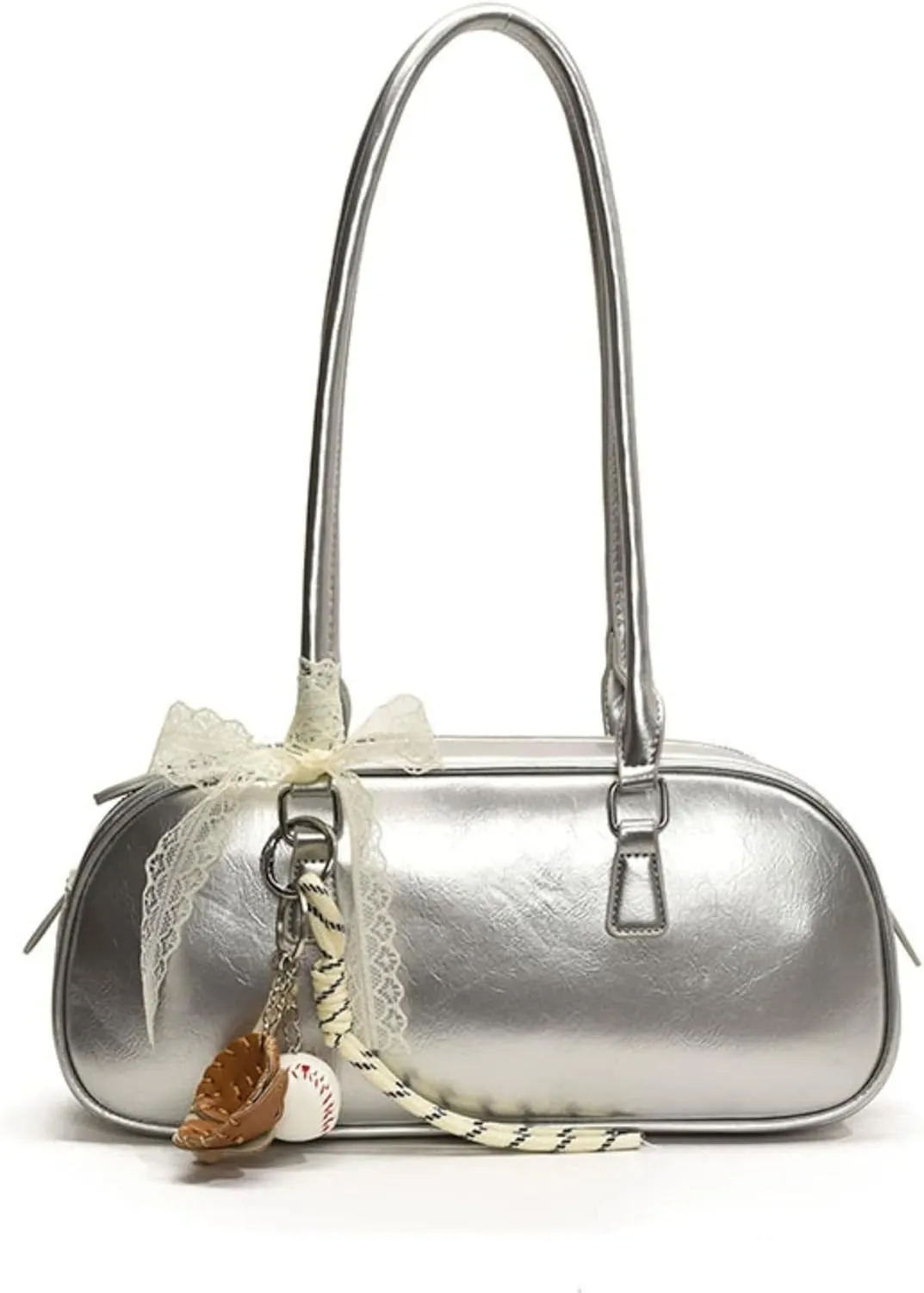 Vegan Leather Shoulder Purse Cute Shoulder Bags Y2k Purses Women Streetwear Vintage Coquette Belt Bag