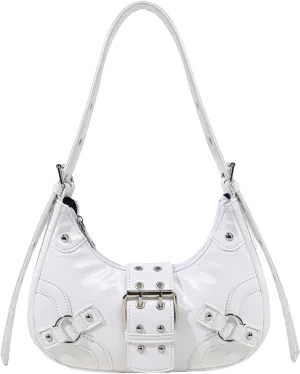 Verdusa Women's Studded PU Leather Clutch Shoulder Tote Handbag Adjustable Strap Boho Bags