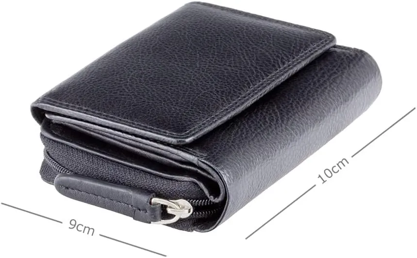 Visconti Heritage -30 Soft Quality Leather Trifold Wallet (Black)