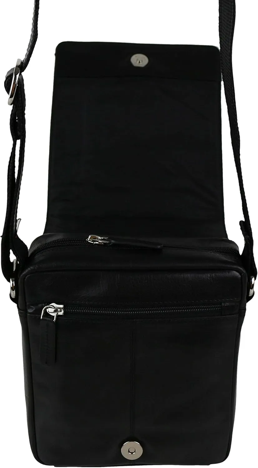 Visconti Women's Leather Cross Body/Shoulder Bad By ; Merlin Travel Onesize Black