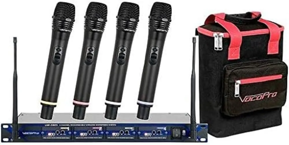 VocoPro Professional Rechargeable 4-Channel UHF