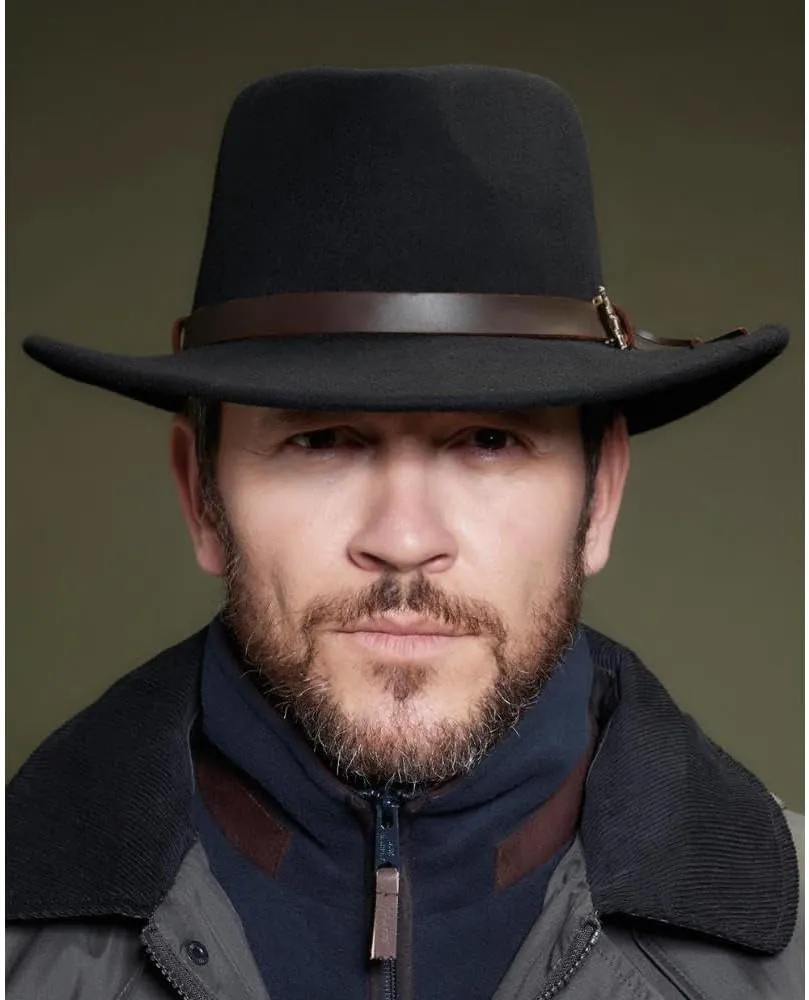 Walker and Hawkes - Jack Murphy Boston Wool Felt Hat w/Leather Band