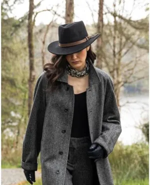 Walker and Hawkes - Jack Murphy Boston Wool Felt Hat w/Leather Band