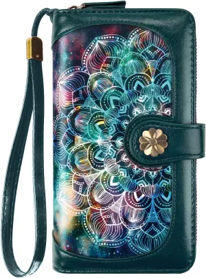 Wallets for Women Multi Card Holder Wallet Clutch Wallet Card Holder Organizer Ladies Purse with Wrist strap Purse