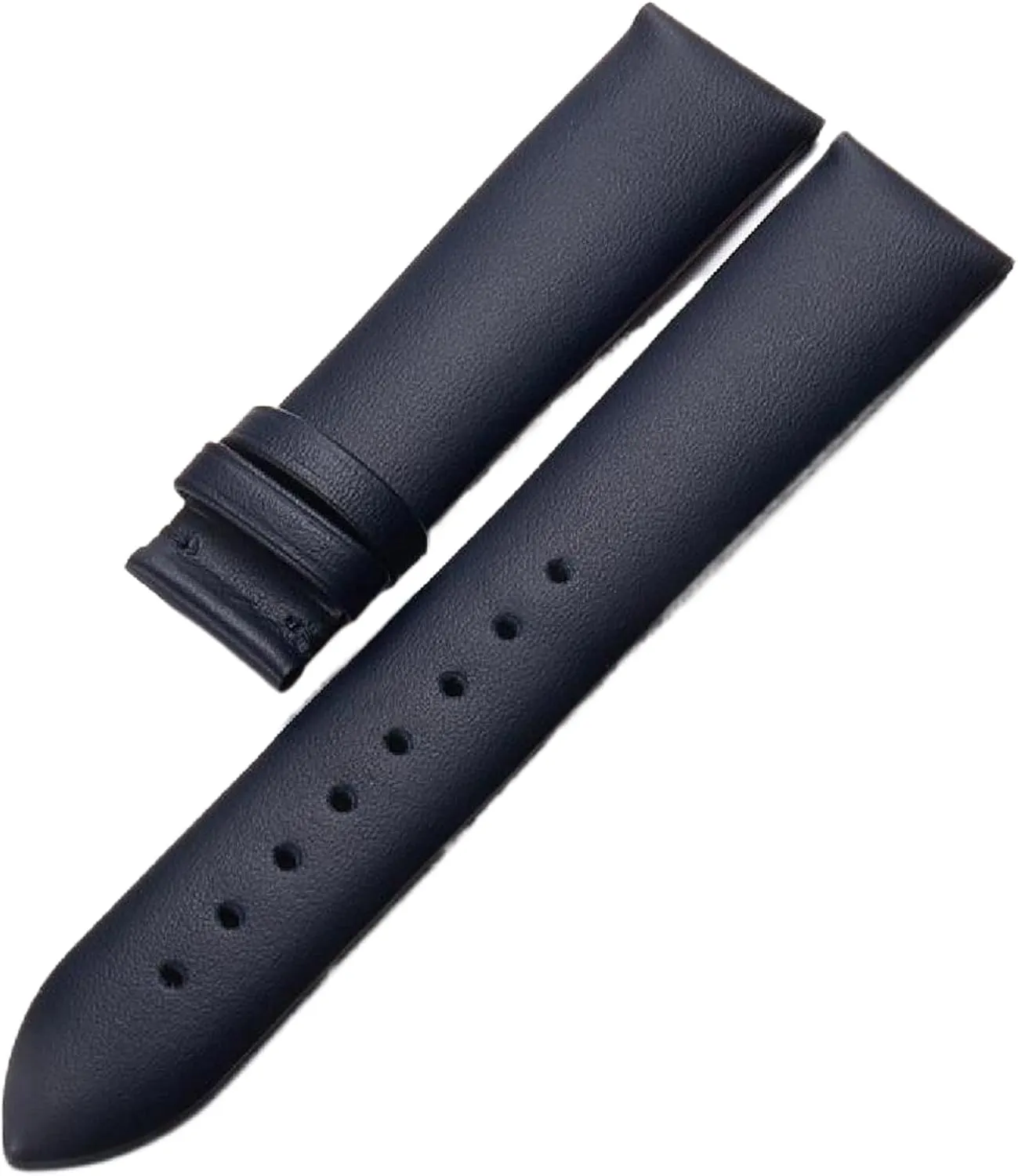 Watch Strap Genuine Leather with Butterfly Buckle Bracelet Men 18-22mm