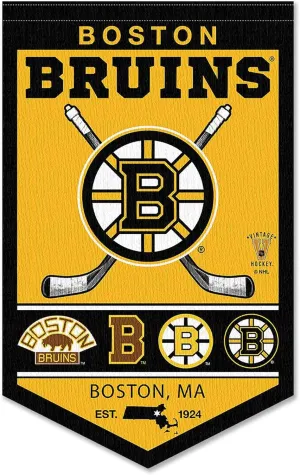 WinCraft Boston Bruins Heritage History Banner Pennant