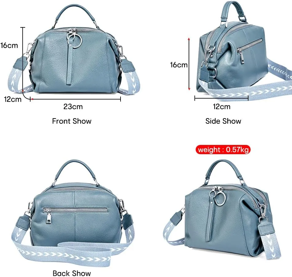 Women Genuine Leather Handbag Shoulder Purse Satchel Tote Crossbody Bag