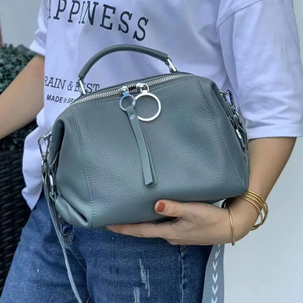 Women Genuine Leather Handbag Shoulder Purse Satchel Tote Crossbody Bag